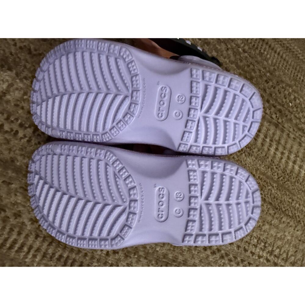RARE CROCS KIDS Classic IAM Butterfly Clog 211262 Mystic Purple Toddlers Sz 13 C - Picture 8 of 9